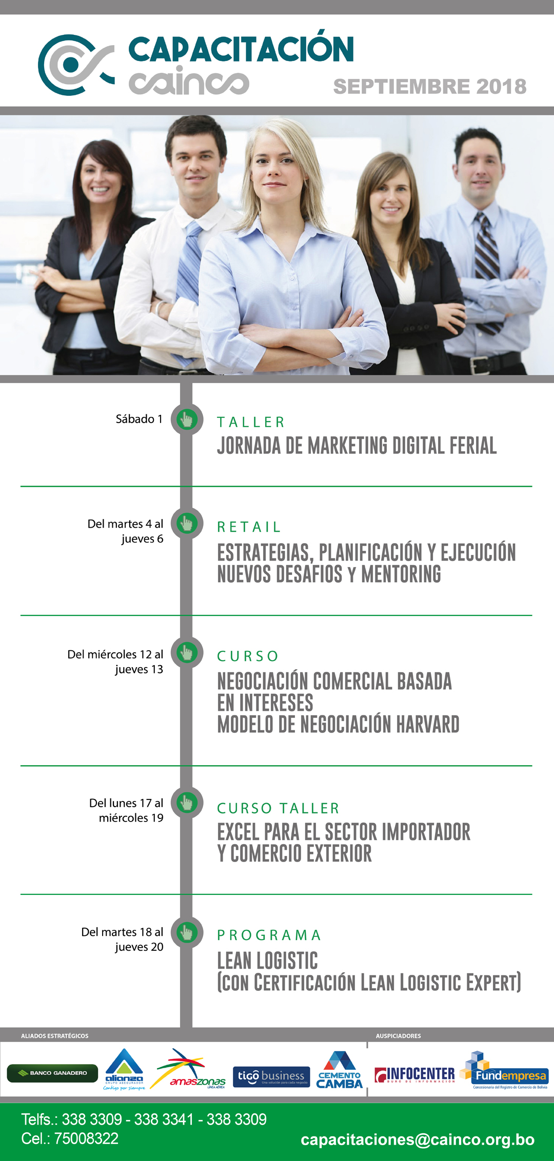 %CAINCO% - %AGENDA MENSUAL DE CAPACITACIONES - SEPTIEMBRE 2018%